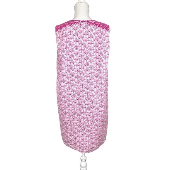 Joules Pink Daisy Foulard Oriella Dress Size US 12 sleeveless embroidered Boho - Picture 4 of 13